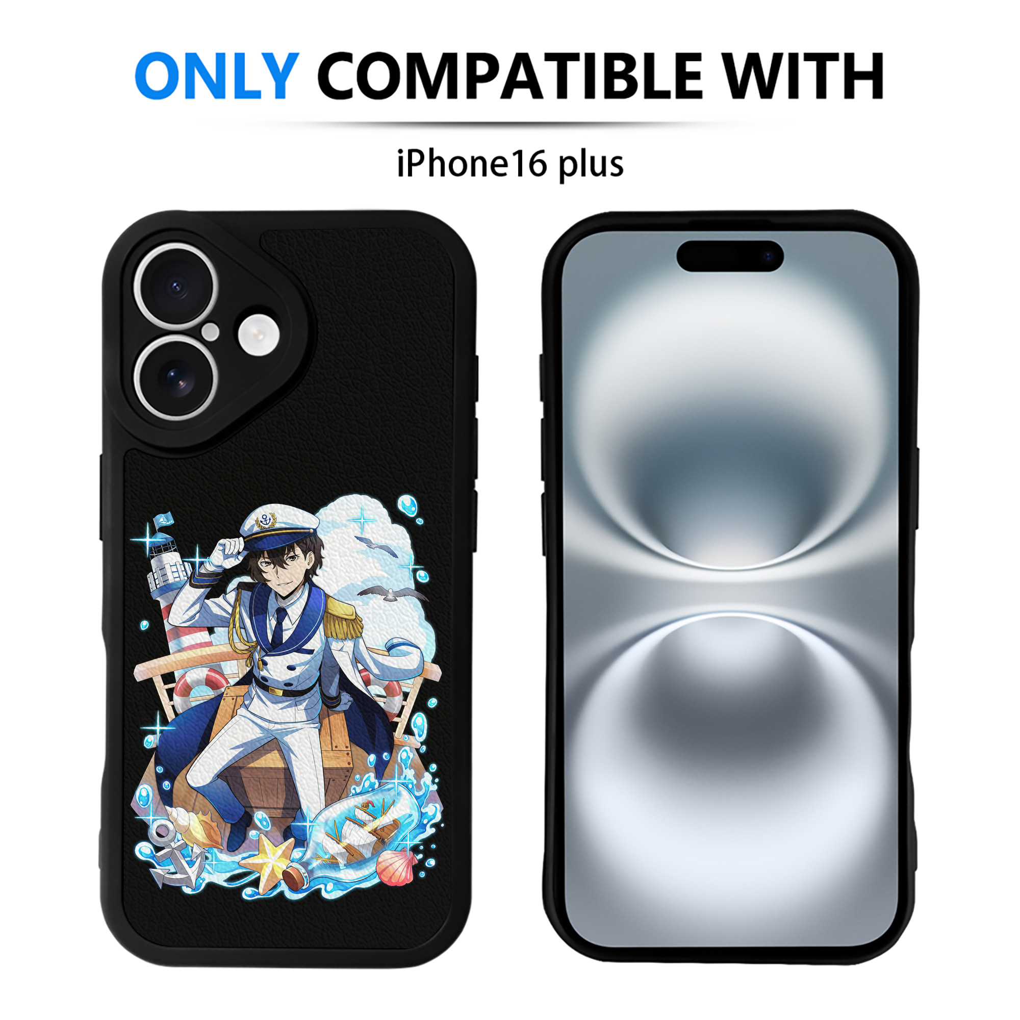 （画像用） 文豪ストレイドッグス Bungo Stray Dogs 【iPhone 16シリーズ対応】シリコンスマホケース（レザー調） 材質：シリコン
